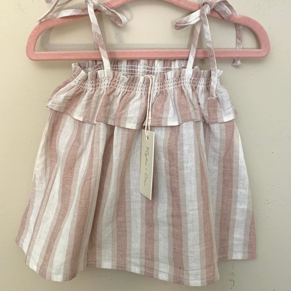 $90 Rylee Cru Set Ruffle Tube Top Flutter Bloomer - Picture 13 of 13